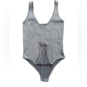 Aura grey Ribbed Bodysuit XL/XXL
